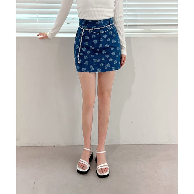 ラブリーハートデニムスカート | by muni:r | 詳細画像4 