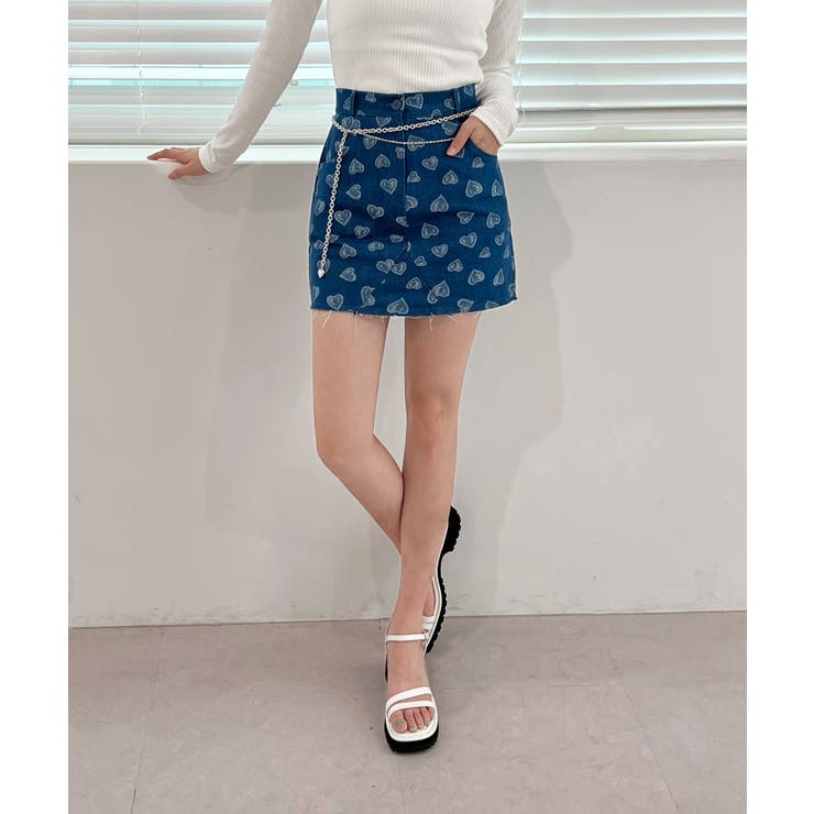 ラブリーハートデニムスカート | by muni:r | 詳細画像42 