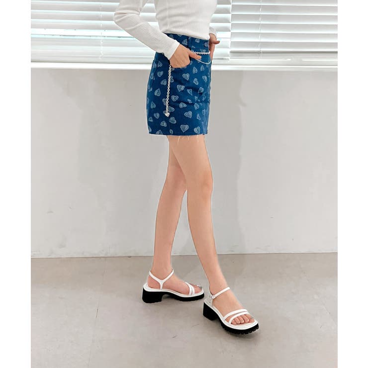 ラブリーハートデニムスカート | by muni:r | 詳細画像8 