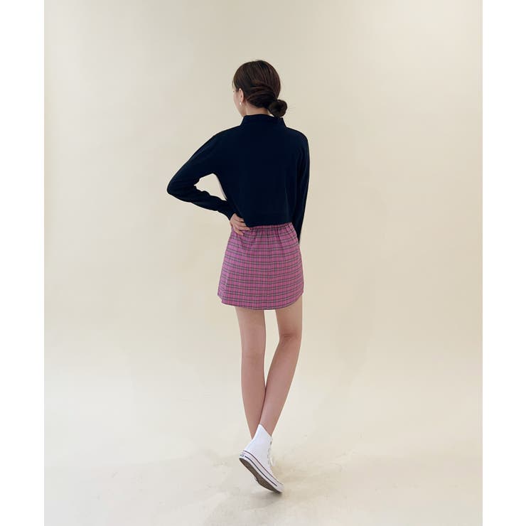 アーガイルチェッククロップニット | by muni:r | 詳細画像23 