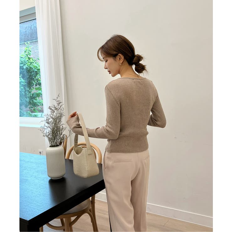 アンバランス斜線ニットカーディガン | by muni:r | 詳細画像19 