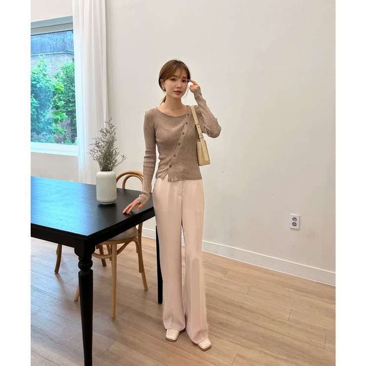 アンバランス斜線ニットカーディガン | by muni:r | 詳細画像22 