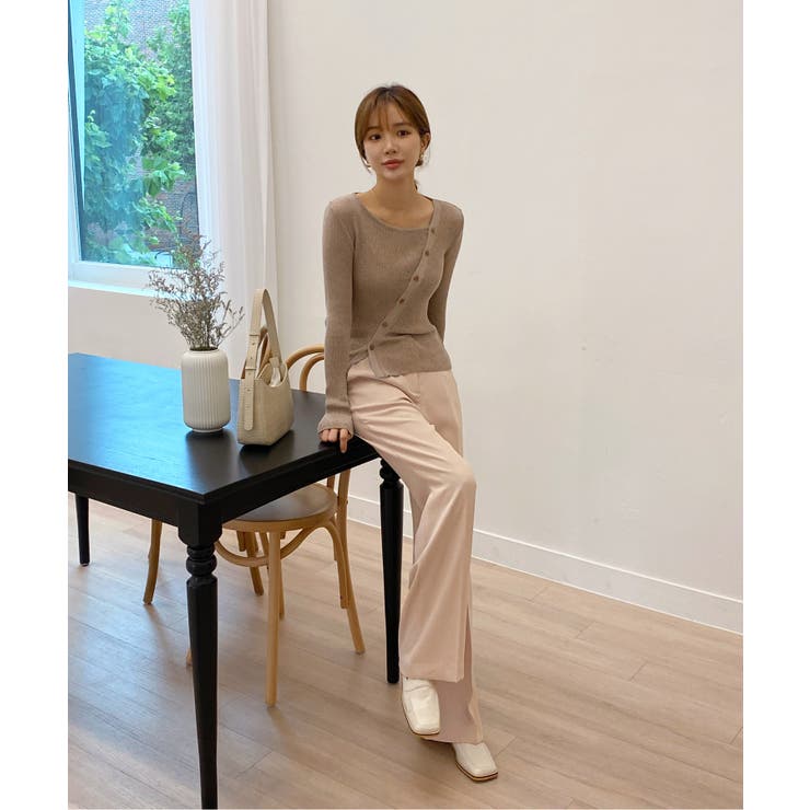 アンバランス斜線ニットカーディガン | by muni:r | 詳細画像23 