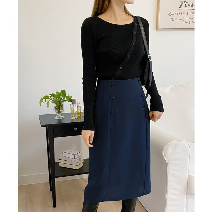 アンバランス斜線ニットカーディガン | by muni:r | 詳細画像9 