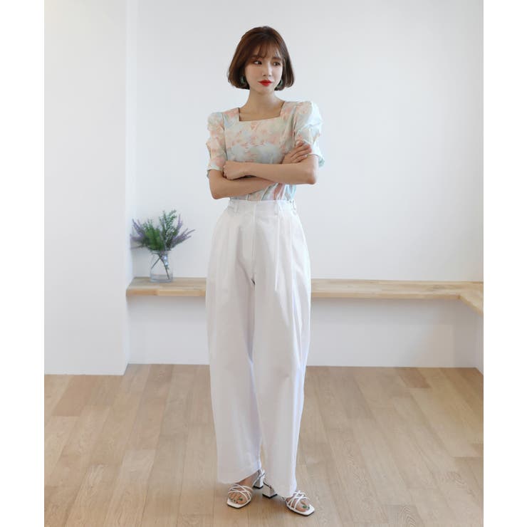 スクエアヒール クロスストラップ サンダル | by muni:r | 詳細画像7 