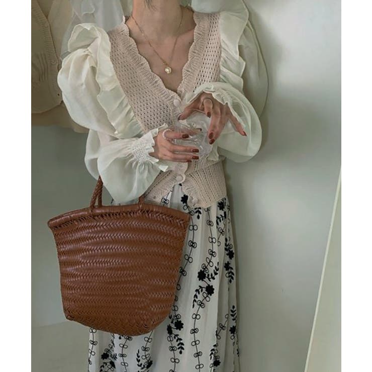 シフォンフリルニットカーディガン | by muni:r | 詳細画像3 