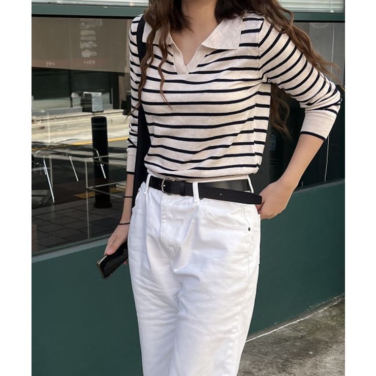 スリットストライプニット | by muni:r | 詳細画像1 