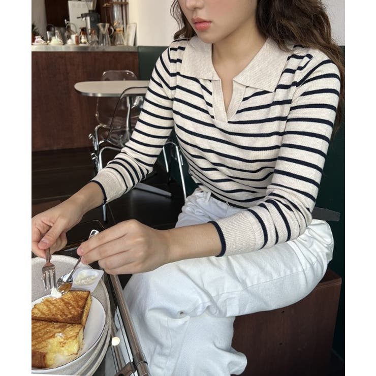 スリットストライプニット | by muni:r | 詳細画像2 