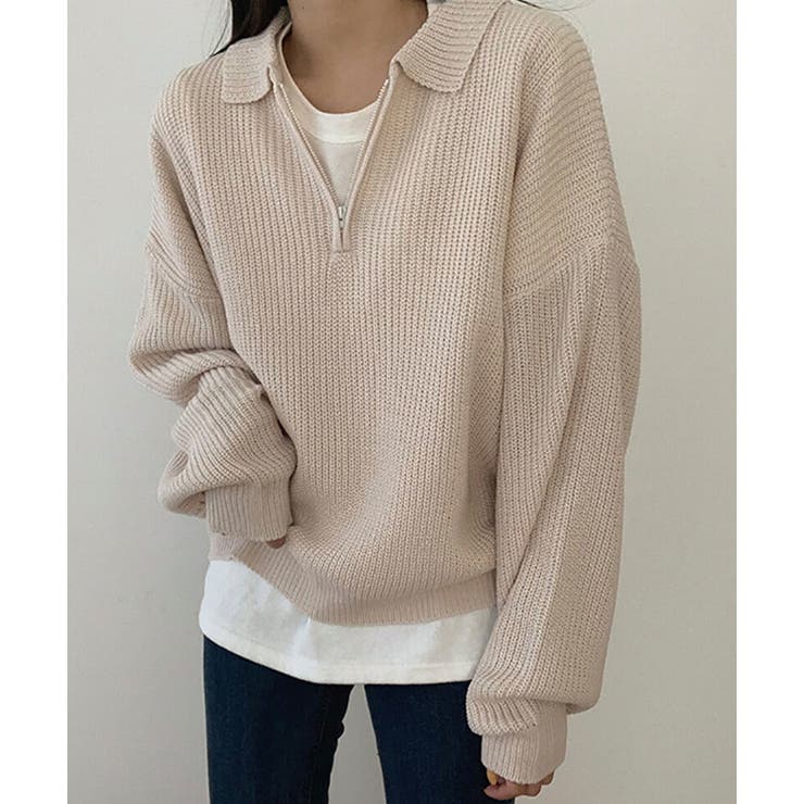 デイリールーズフィットカラーハーフジップ | by muni:r | 詳細画像6 