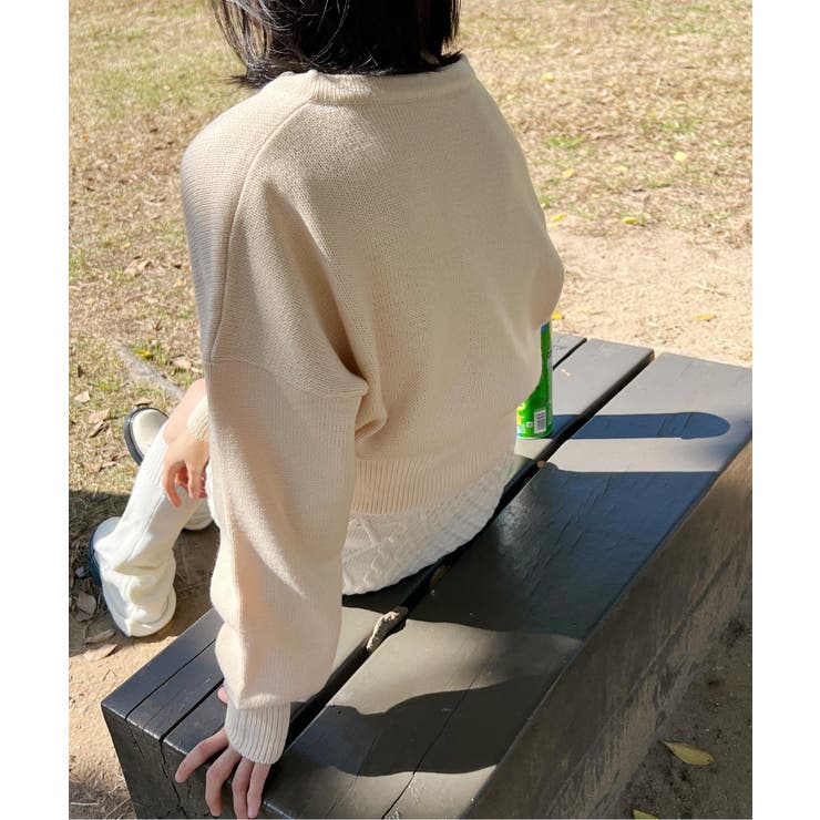 ワッペン刺繍Vネックニット | by muni:r | 詳細画像16 