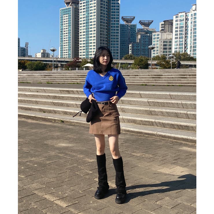 ワッペン刺繍Vネックニット | by muni:r | 詳細画像20 