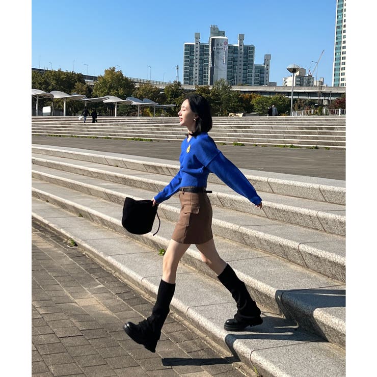 ワッペン刺繍Vネックニット | by muni:r | 詳細画像30 