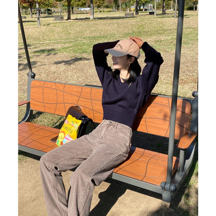 ワッペン刺繍Vネックニット | by muni:r | 詳細画像31 