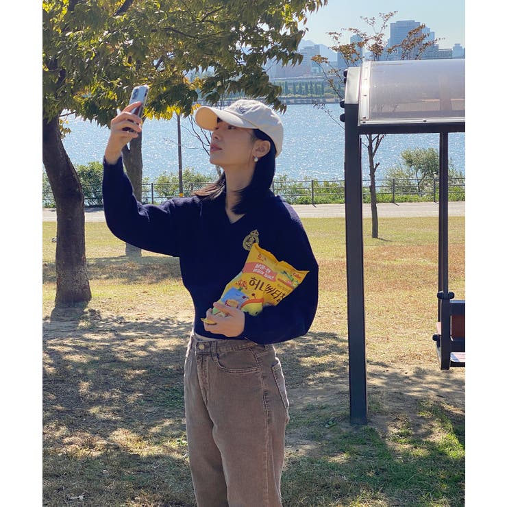 ワッペン刺繍Vネックニット | by muni:r | 詳細画像34 