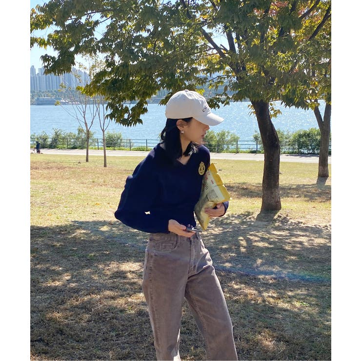 ワッペン刺繍Vネックニット | by muni:r | 詳細画像37 