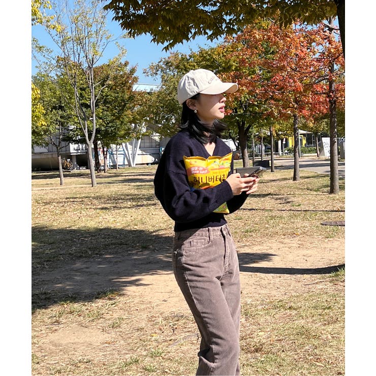 ワッペン刺繍Vネックニット | by muni:r | 詳細画像38 