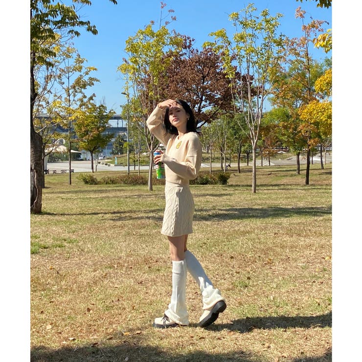 ワッペン刺繍Vネックニット | by muni:r | 詳細画像4 