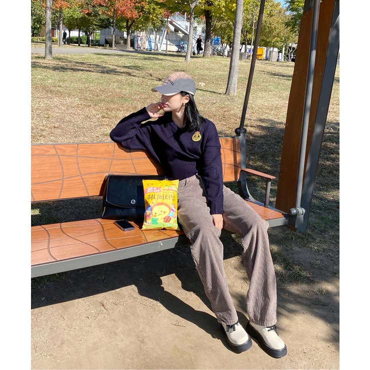 ワッペン刺繍Vネックニット | by muni:r | 詳細画像41 