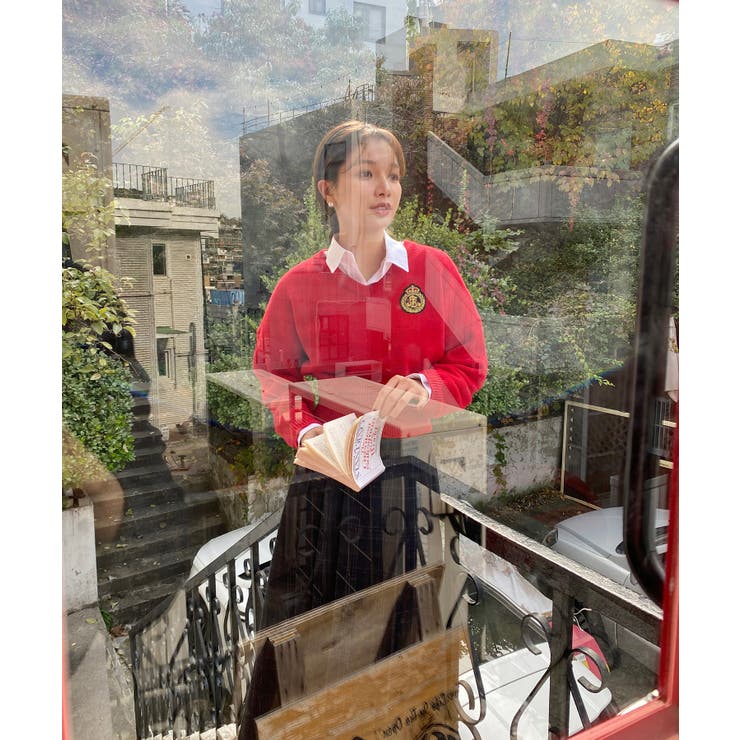 ワッペン刺繍Vネックニット | by muni:r | 詳細画像55 