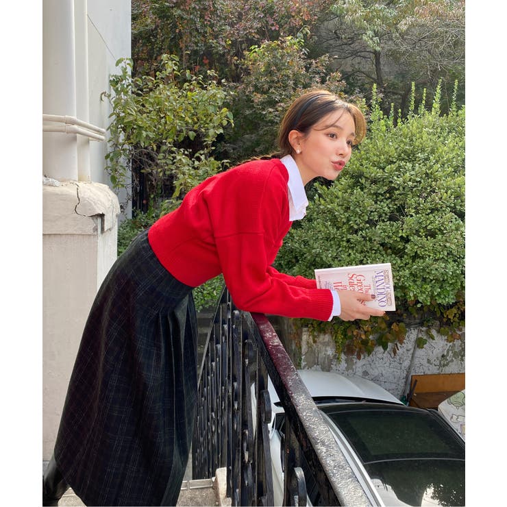 ワッペン刺繍Vネックニット | by muni:r | 詳細画像56 