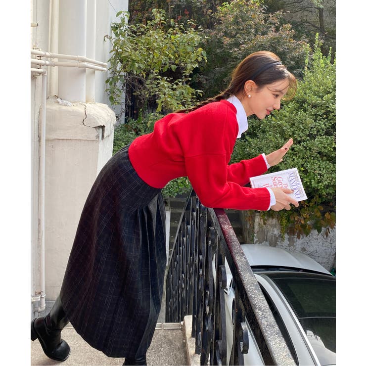 ワッペン刺繍Vネックニット | by muni:r | 詳細画像57 