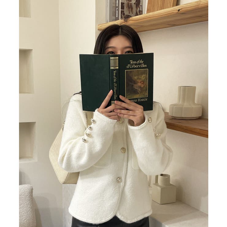 ノカラーブックルツイードボタンジャケット | by muni:r | 詳細画像7 