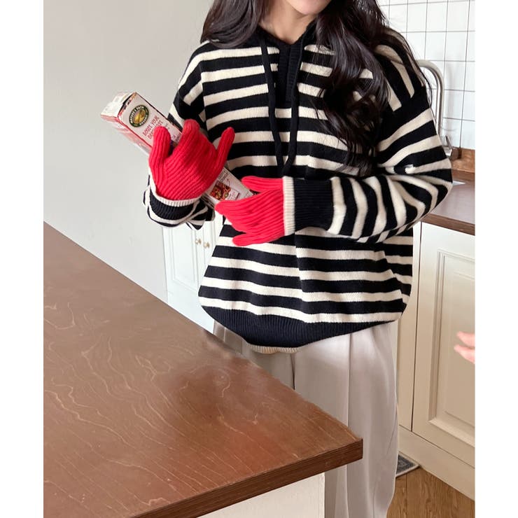 無地ロングニットスマホ対応手袋 | by muni:r | 詳細画像15 