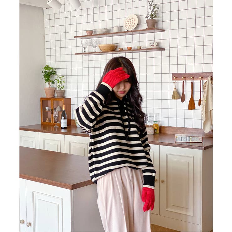 無地ロングニットスマホ対応手袋 | by muni:r | 詳細画像22 