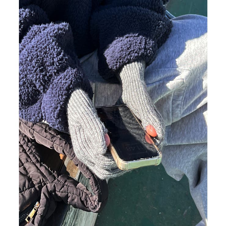 無地ロングニットスマホ対応手袋 | by muni:r | 詳細画像46 