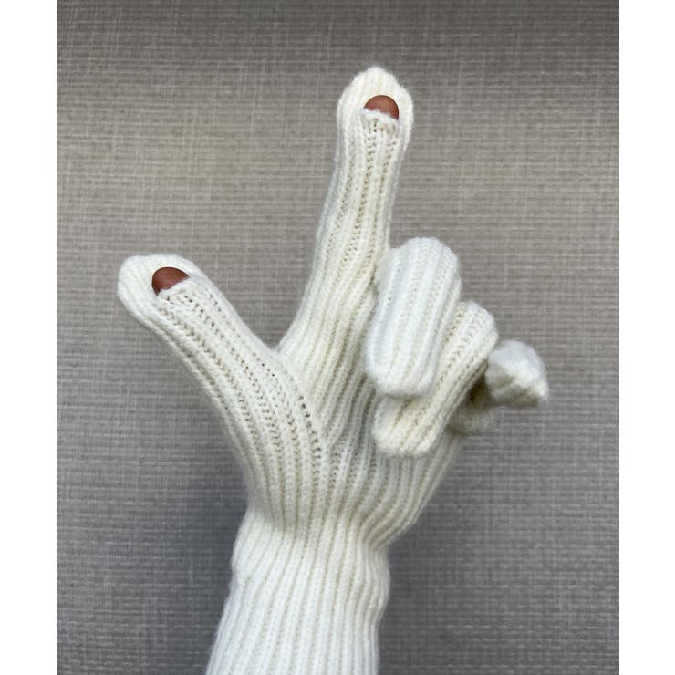 無地ロングニットスマホ対応手袋 | by muni:r | 詳細画像83 