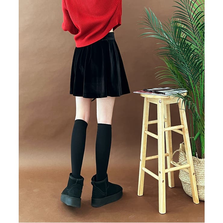 ベルベットミニスカートパンツ[品番：FROW0000911]｜by muni:r  