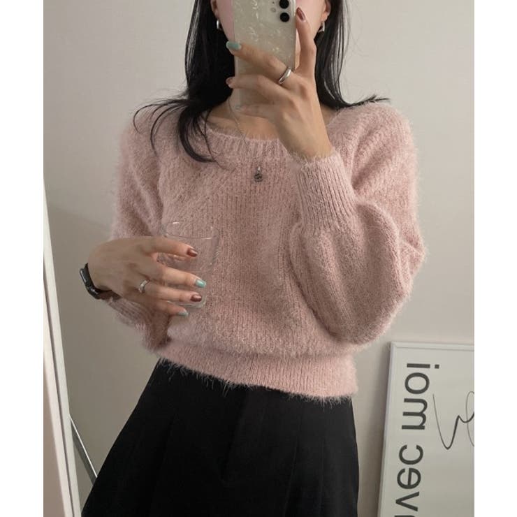 ソフトスクエアアンゴラ風ニット | by muni:r | 詳細画像13 