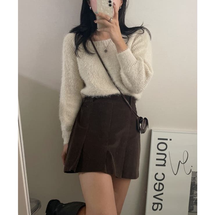 ソフトスクエアアンゴラ風ニット | by muni:r | 詳細画像3 