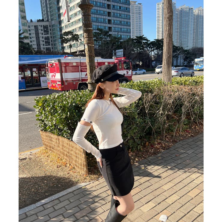 ベーシックハイウエストコットンスカート | by muni:r | 詳細画像13 