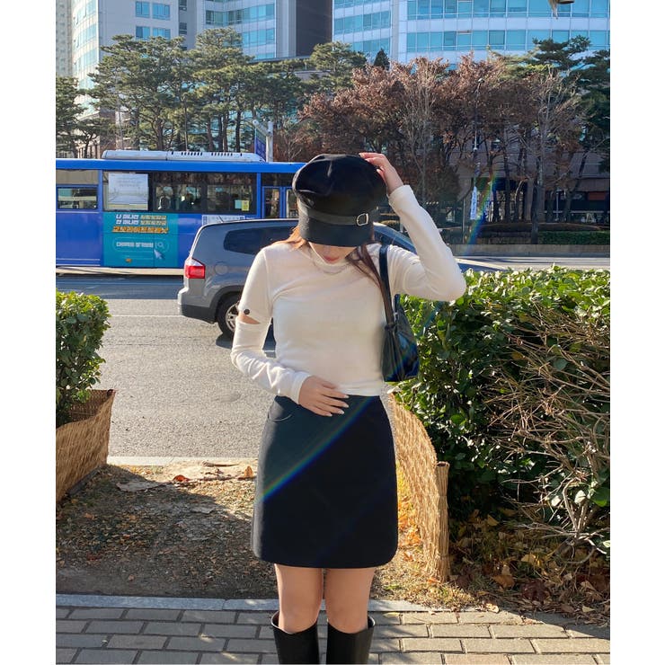 ベーシックハイウエストコットンスカート | by muni:r | 詳細画像15 