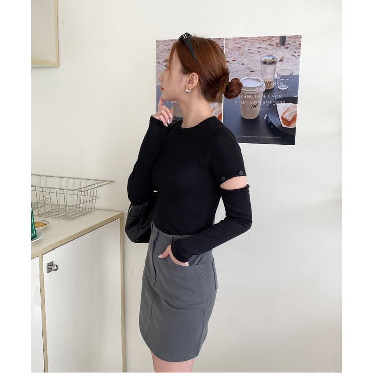 ベーシックハイウエストコットンスカート | by muni:r | 詳細画像21 