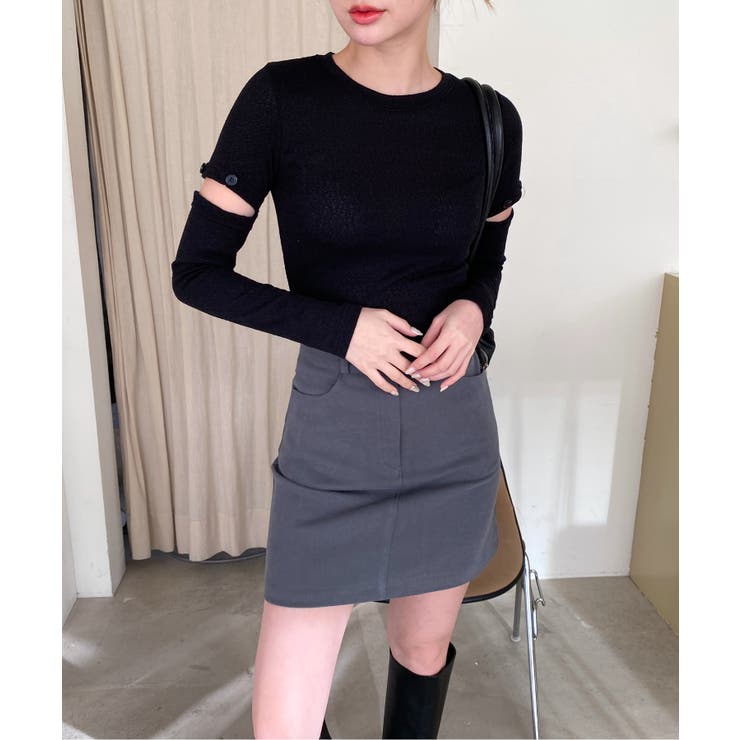 ベーシックハイウエストコットンスカート | by muni:r | 詳細画像24 