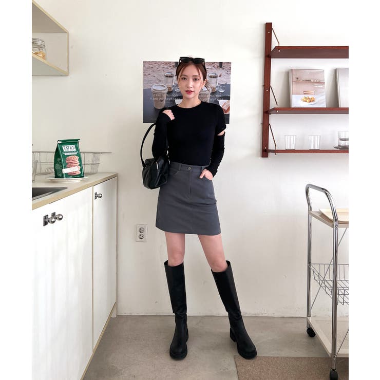 ベーシックハイウエストコットンスカート | by muni:r | 詳細画像28 