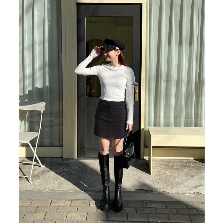 ベーシックハイウエストコットンスカート | by muni:r | 詳細画像3 