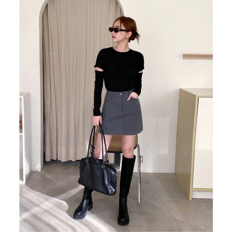 ベーシックハイウエストコットンスカート | by muni:r | 詳細画像33 