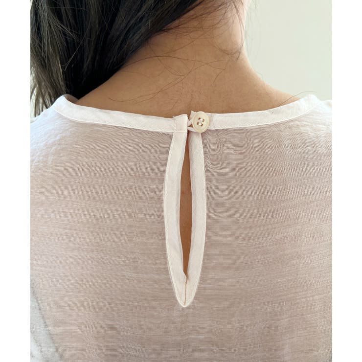 シースルーラウンドシャーリングブラウス | by muni:r | 詳細画像33 