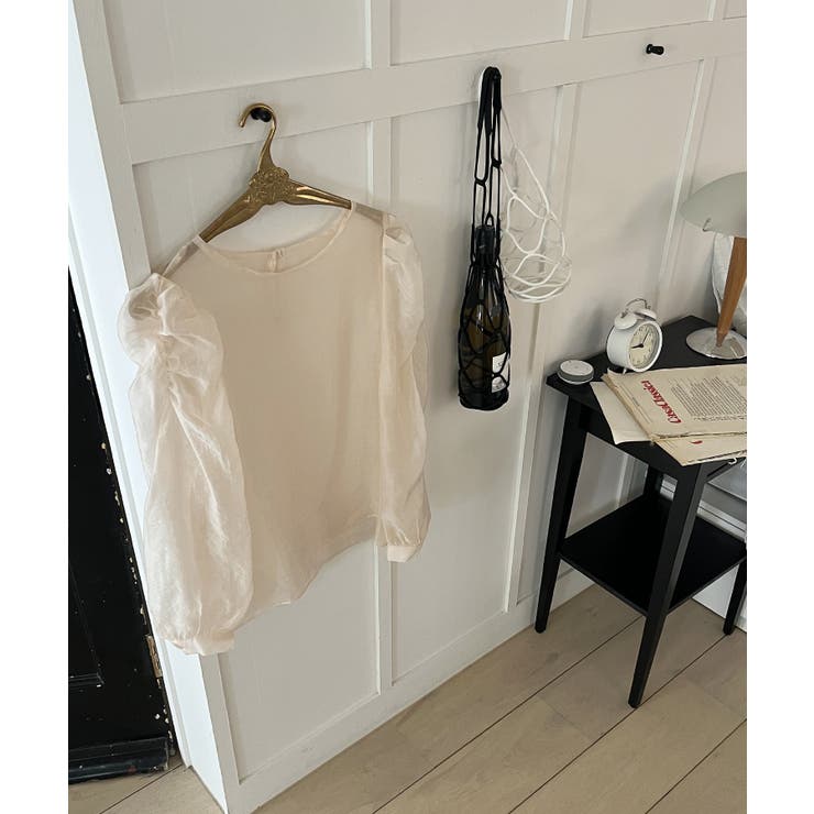 シースルーラウンドシャーリングブラウス | by muni:r | 詳細画像37 