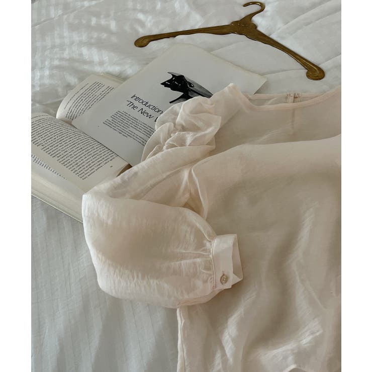 シースルーラウンドシャーリングブラウス | by muni:r | 詳細画像43 