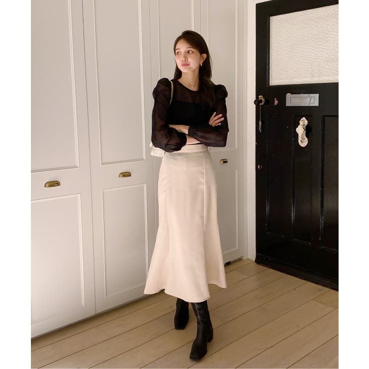 シースルーラウンドシャーリングブラウス | by muni:r | 詳細画像6 