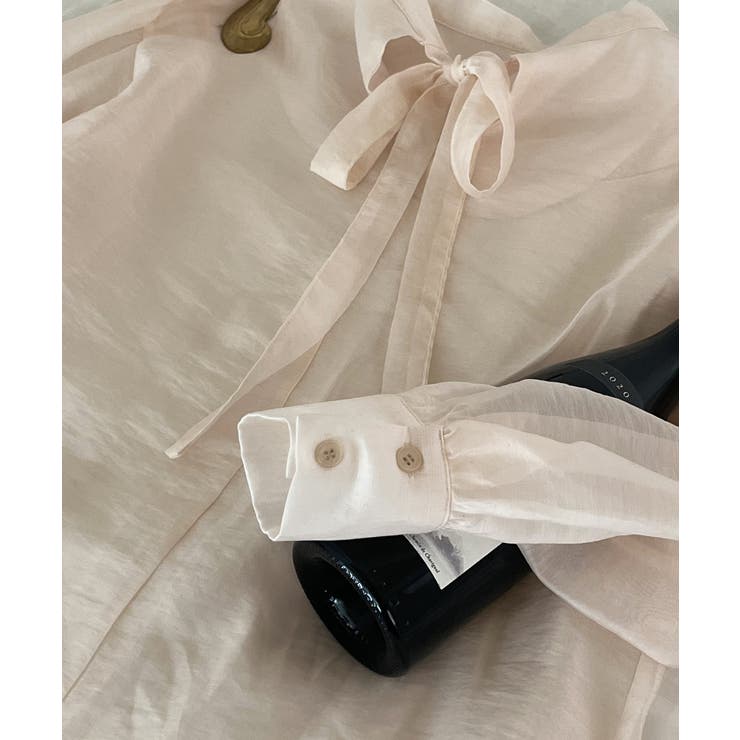 シースルーバックリボンブラウス | by muni:r | 詳細画像34 