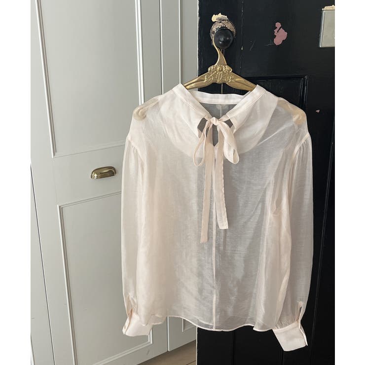 シースルーバックリボンブラウス | by muni:r | 詳細画像37 