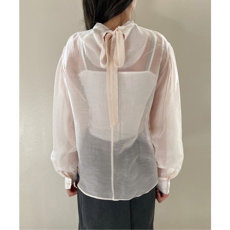 シースルーバックリボンブラウス | by muni:r | 詳細画像41 