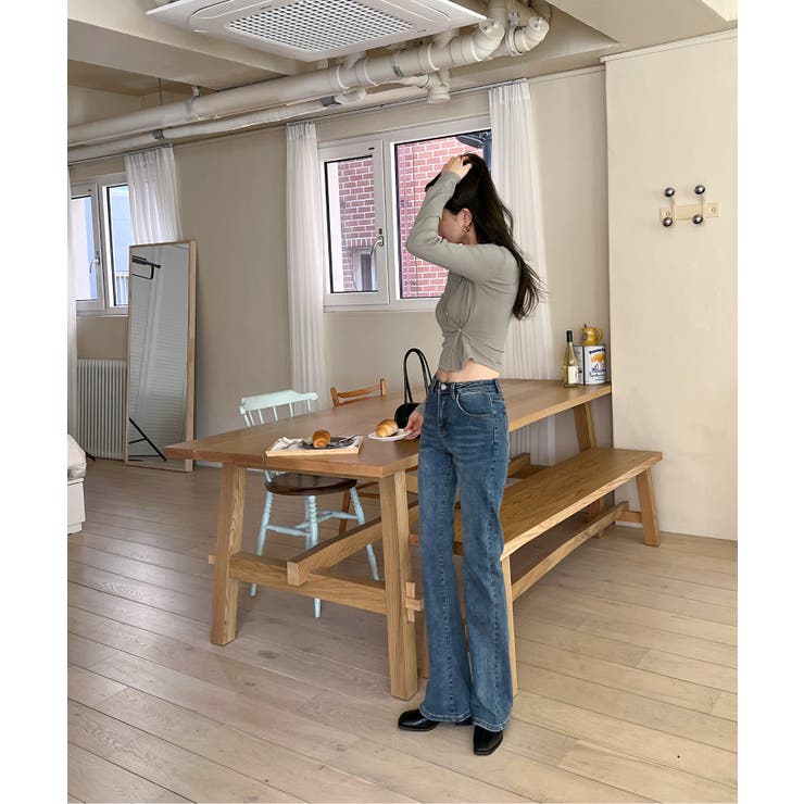 スリムフィットボタンラップTシャツ | by muni:r | 詳細画像23 