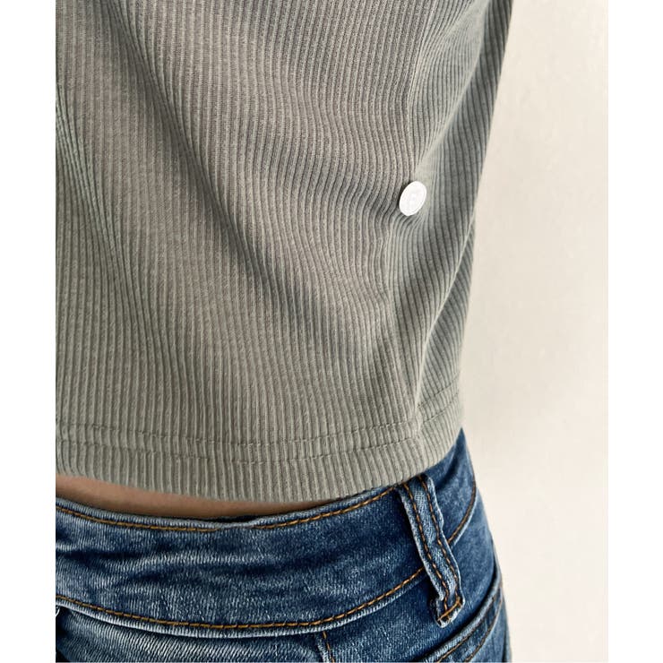 スリムフィットボタンラップTシャツ | by muni:r | 詳細画像34 