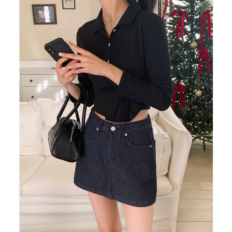 スリムフィットボタンラップTシャツ | by muni:r | 詳細画像37 